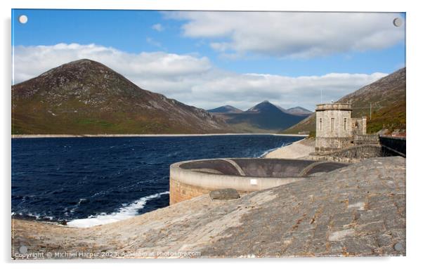 Part of the Silent Valley water reservoir in the   Acrylic by Michael Harper
