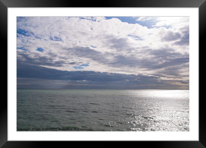 English Channel Framed Mounted Print by Sally Wallis