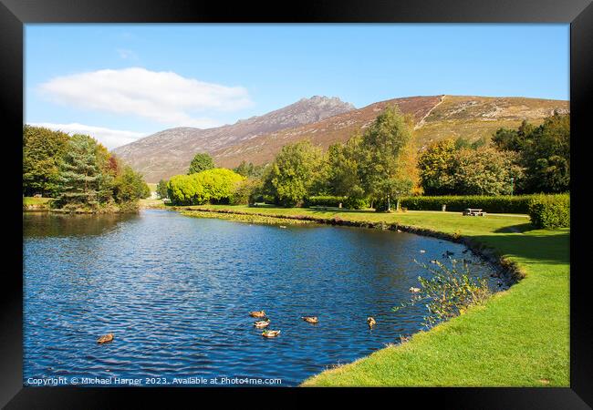 Lake in the Silent Valley Mountain Park N Ireland Framed Print by Michael Harper