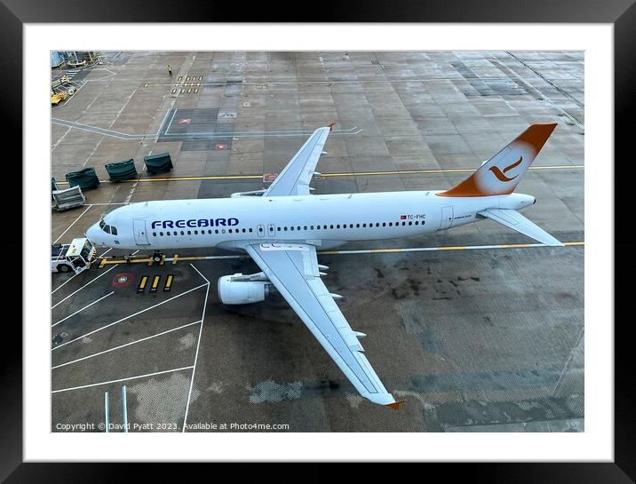 Freebird Airlines Airbus a320 Framed Mounted Print by David Pyatt