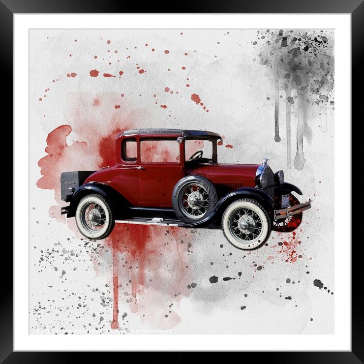 1929 Ford Framed Mounted Print by Donna Kennedy
