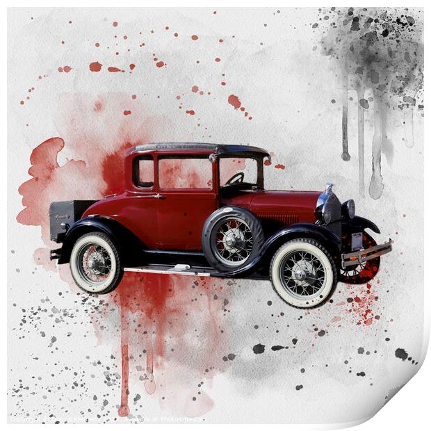 1929 Ford Print by Donna Kennedy