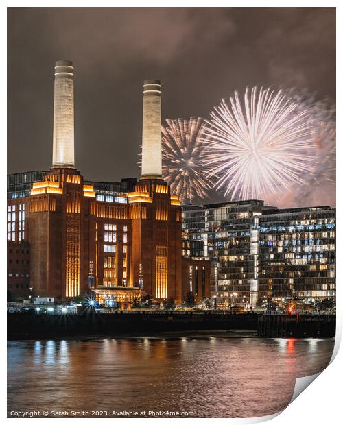 Battersea Fireworks Print by Sarah Smith