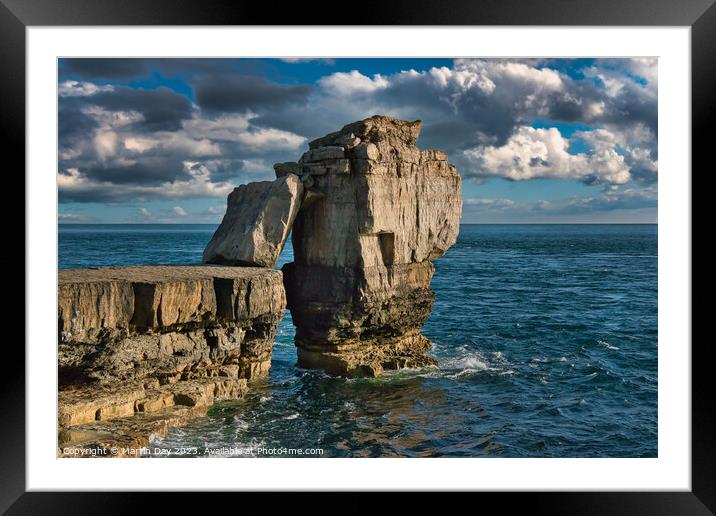 The Majestic Sea Stack of Pulpit Rock Framed Mounted Print by Martin Day