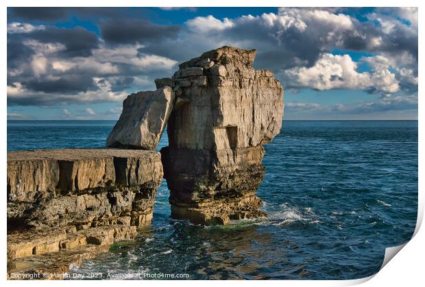 The Majestic Sea Stack of Pulpit Rock Print by Martin Day