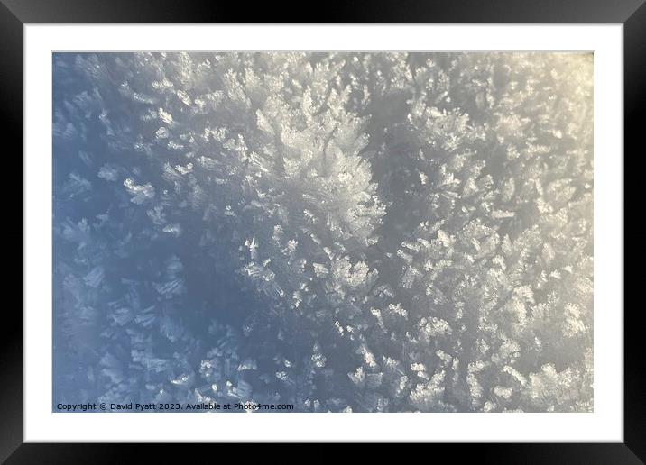 Snow Crystal Sunlight  Framed Mounted Print by David Pyatt