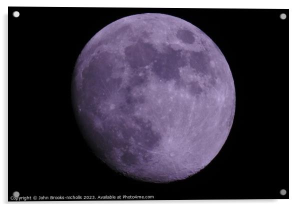 lavender moon Acrylic by John Brooks-nicholls