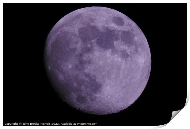 lavender moon Print by John Brooks-nicholls