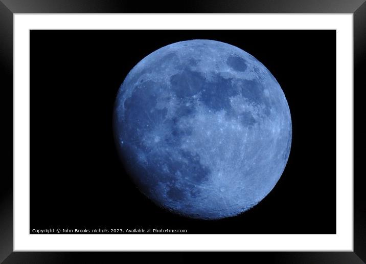 Blue moon Framed Mounted Print by John Brooks-nicholls