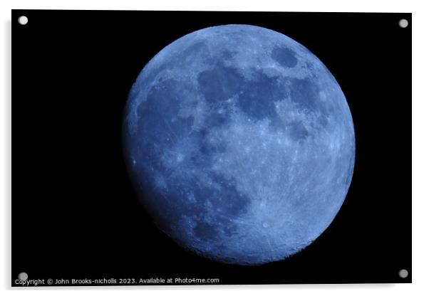 Blue moon Acrylic by John Brooks-nicholls