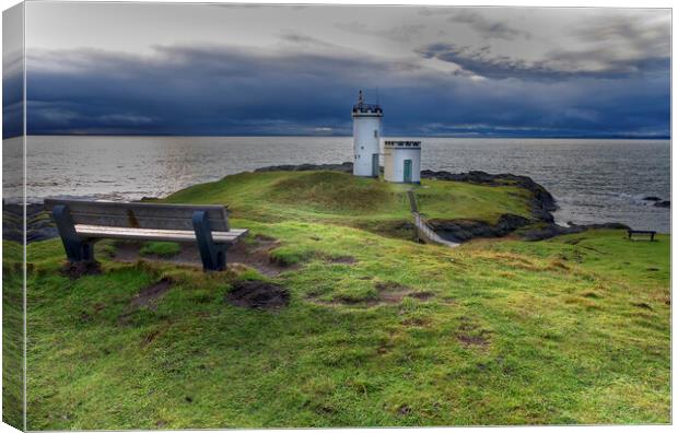 Elie Ness Lighthouse Canvas Print by Tony Bishop