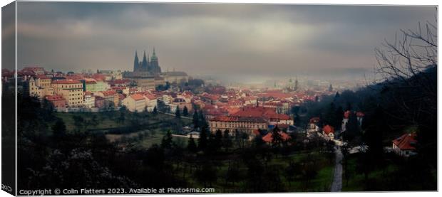 Prague skyline Panorama  Canvas Print by Colin Flatters
