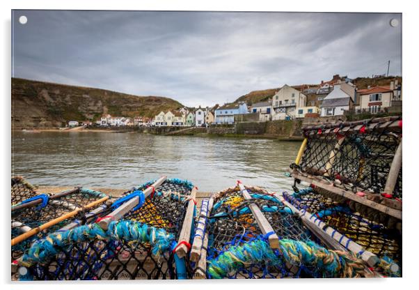 Lobster pots at Staithes, North Yorkshire Acrylic by Martin Williams