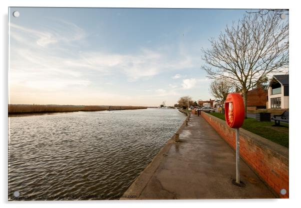 Reedham, Norfolk Broads Acrylic by Chris Yaxley