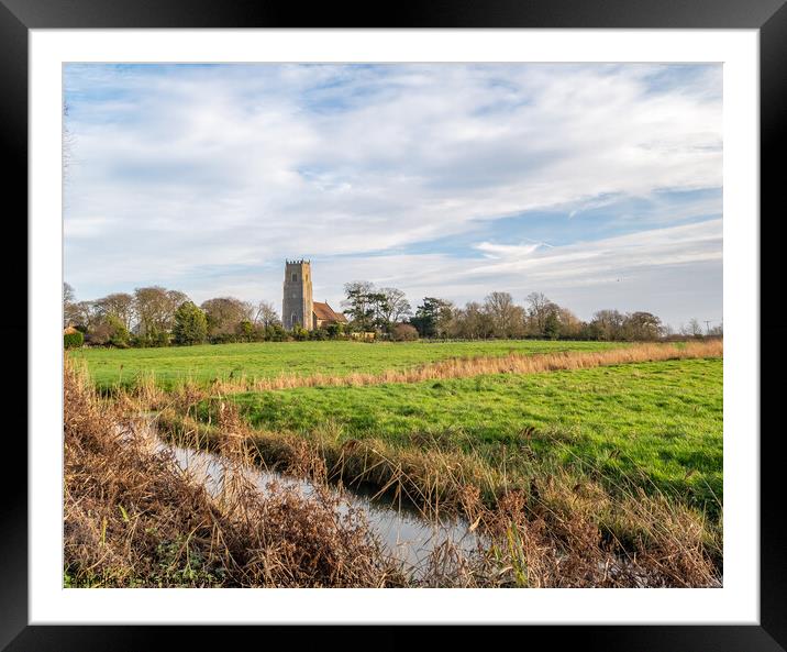 Reedham in rural Norfolk Framed Mounted Print by Chris Yaxley