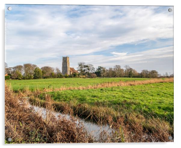 Reedham in rural Norfolk Acrylic by Chris Yaxley