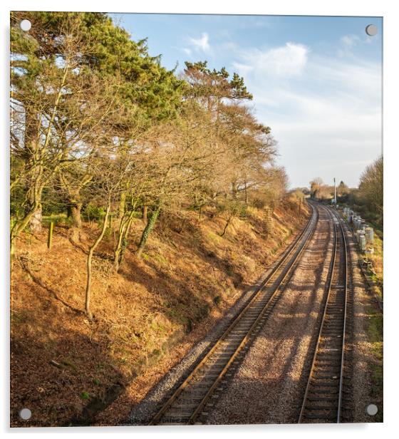 Norfolk railway Acrylic by Chris Yaxley