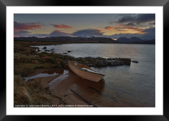 Sunrise at Loch Osgaig Framed Mounted Print by Lady Debra Bowers L.R.P.S
