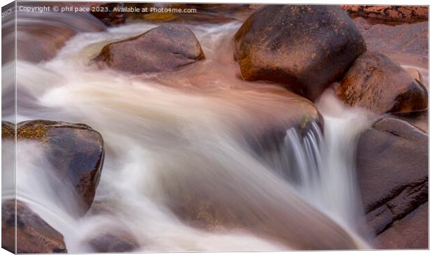 Waterfall in Glencoe Canvas Print by phil pace
