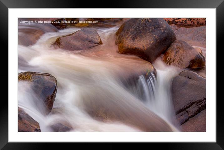 Waterfall in Glencoe Framed Mounted Print by phil pace