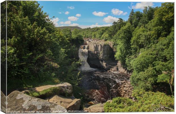 High Force, County Durham, UK Canvas Print by Heather Athey