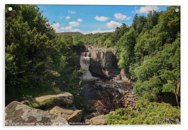 High Force, County Durham, UK Acrylic by Heather Athey
