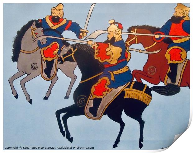 Chinese Warriors Print by Stephanie Moore
