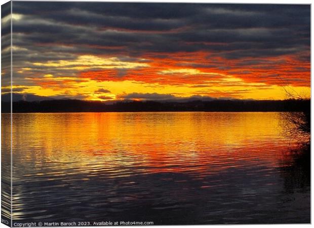 Lake Zug sunset  Canvas Print by Martin Baroch