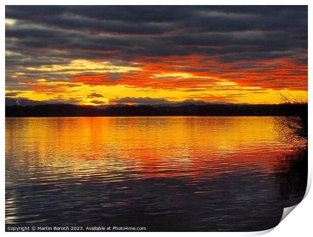 Lake Zug sunset  Print by Martin Baroch
