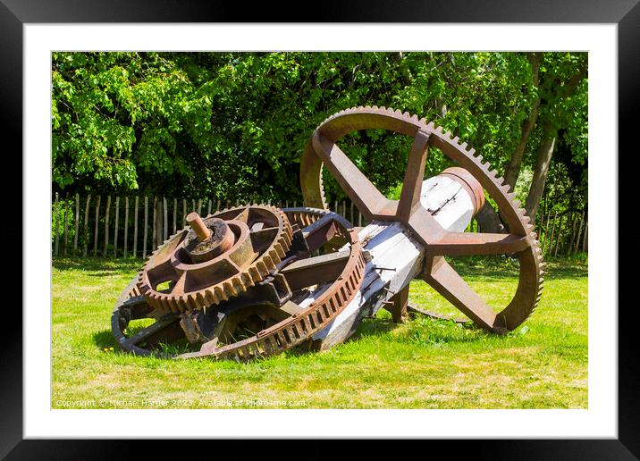 Ballydugan Mill gear mechanism  Framed Mounted Print by Michael Harper
