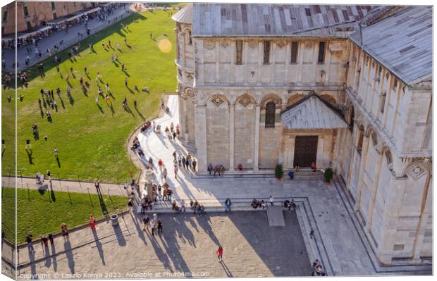 Field of Miracles from above - Pisa Canvas Print by Laszlo Konya