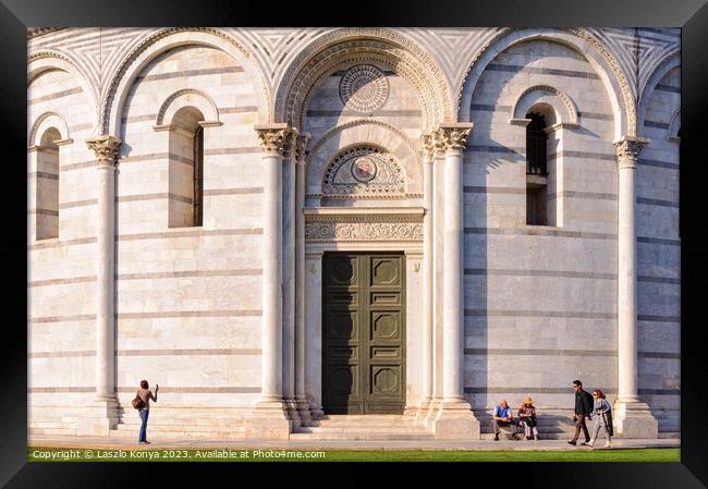 Baptistery of St. John - Pisa Framed Print by Laszlo Konya