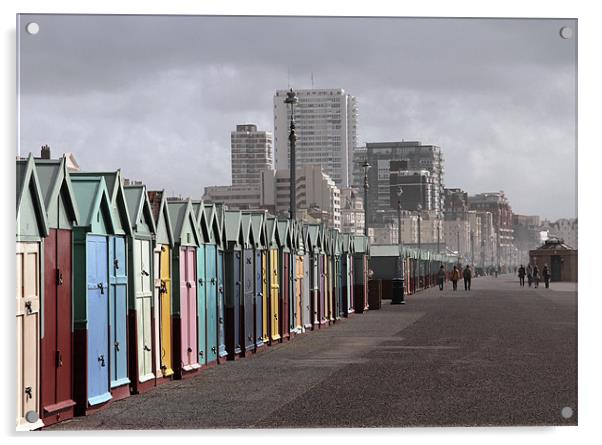 Beach huts. Brighton Acrylic by Will Black