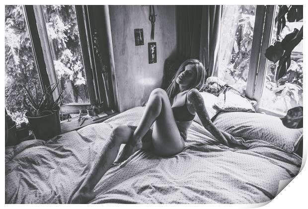Anna Quinn - Time Stands Still - Art Nude and Erot Print by Henry Clayton