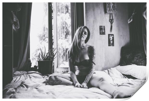 Anna Quinn - Time Stands Still - Art Nude and Erotic Imagery 013 Print by Henry Clayton