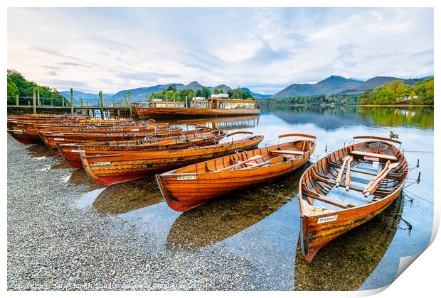 Early Morning Derwentwater Print by Sarah Smith