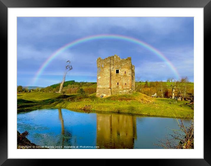 Hopton Castle - South Shropshire  Framed Mounted Print by Simon Marlow