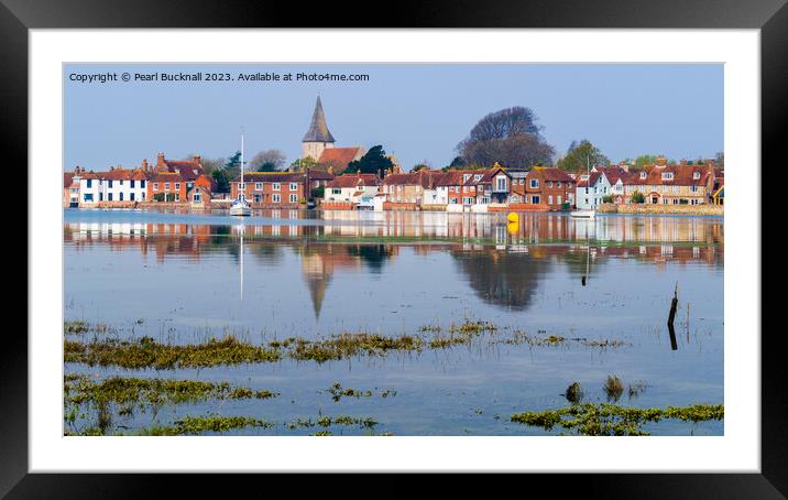 Bosham Reflected Chichester Harbour Sussex Pano Framed Mounted Print by Pearl Bucknall