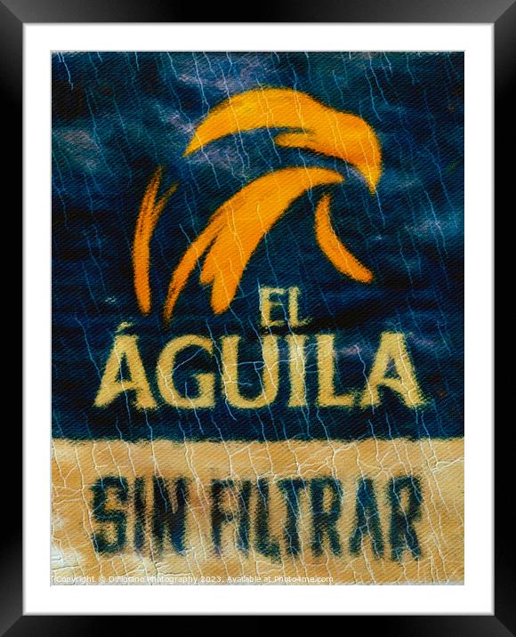 El Aguila Beer Framed Mounted Print by DiFigiano Photography