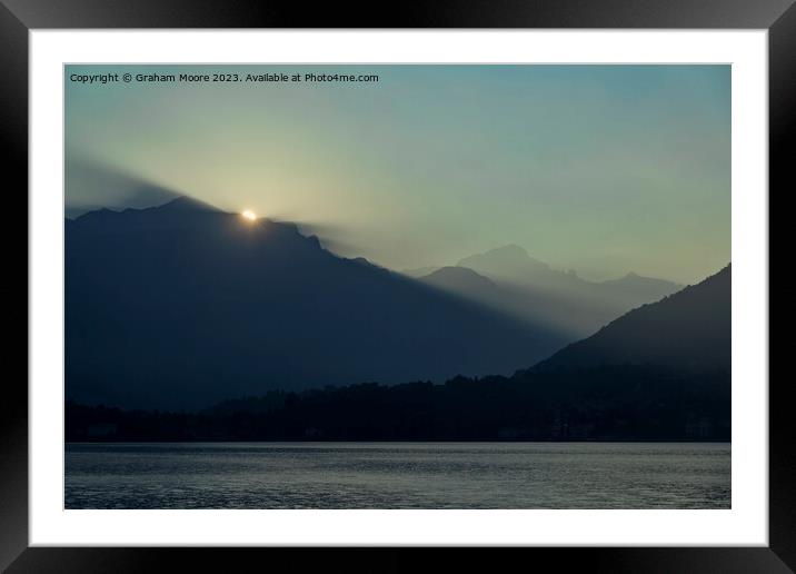 Lake Como sunrise Framed Mounted Print by Graham Moore
