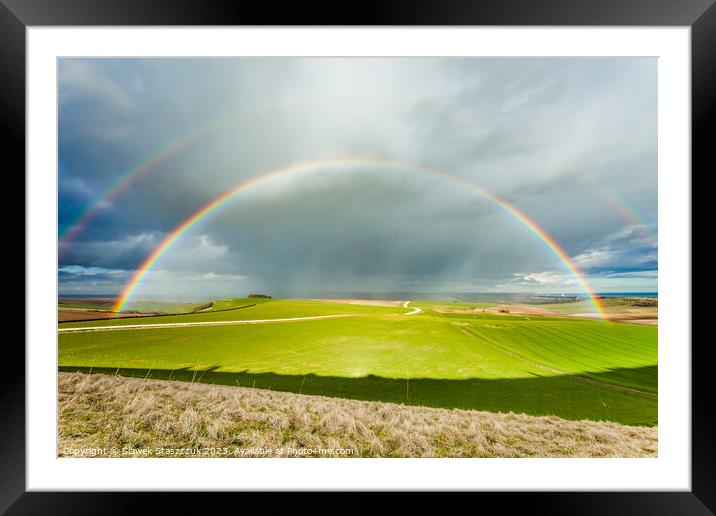 Double Rainbow Framed Mounted Print by Slawek Staszczuk