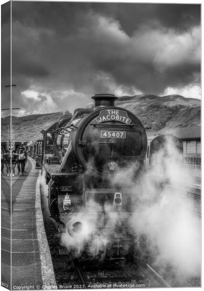 Steamin' Canvas Print by Charles Bruce