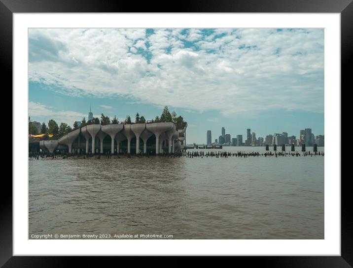 Little Island NYC & Hoboken  Framed Mounted Print by Benjamin Brewty