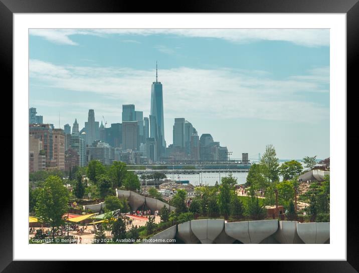 View From Pier 57 Rooftop Park Framed Mounted Print by Benjamin Brewty