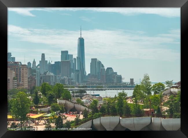 View From Pier 57 Rooftop Park Framed Print by Benjamin Brewty