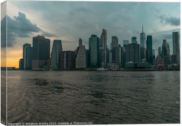 New York Skyline  Canvas Print by Benjamin Brewty