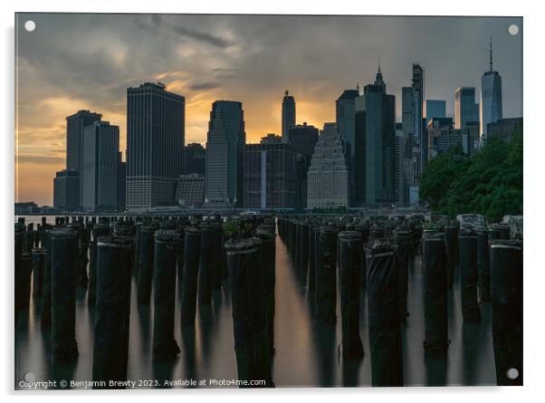 New York Long Exposure Acrylic by Benjamin Brewty