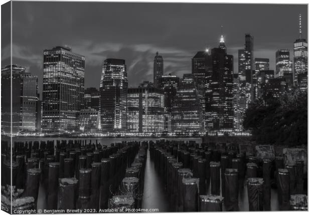 Black & White Long Exposure Canvas Print by Benjamin Brewty