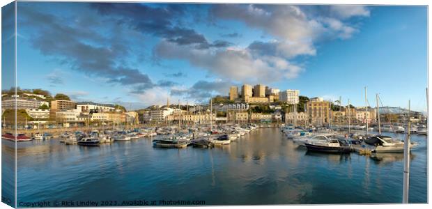 Torquay Harbour Canvas Print by Rick Lindley