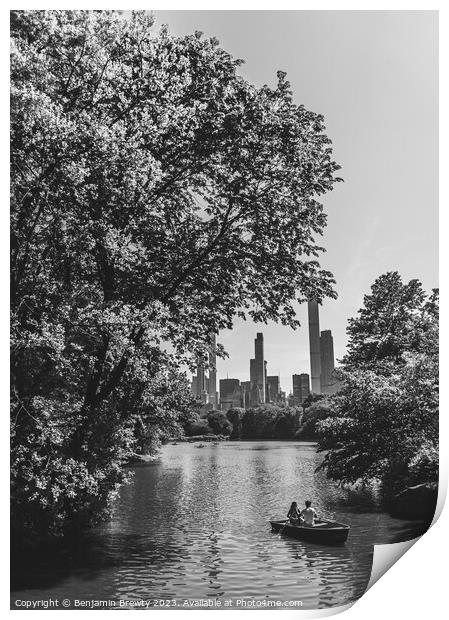 Black & White Central Park  Print by Benjamin Brewty